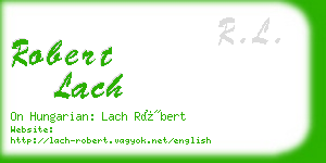 robert lach business card